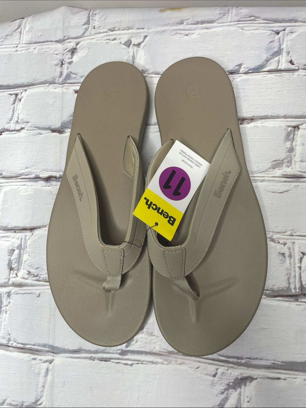 Bench Neutral Beige Thong Flip Flops